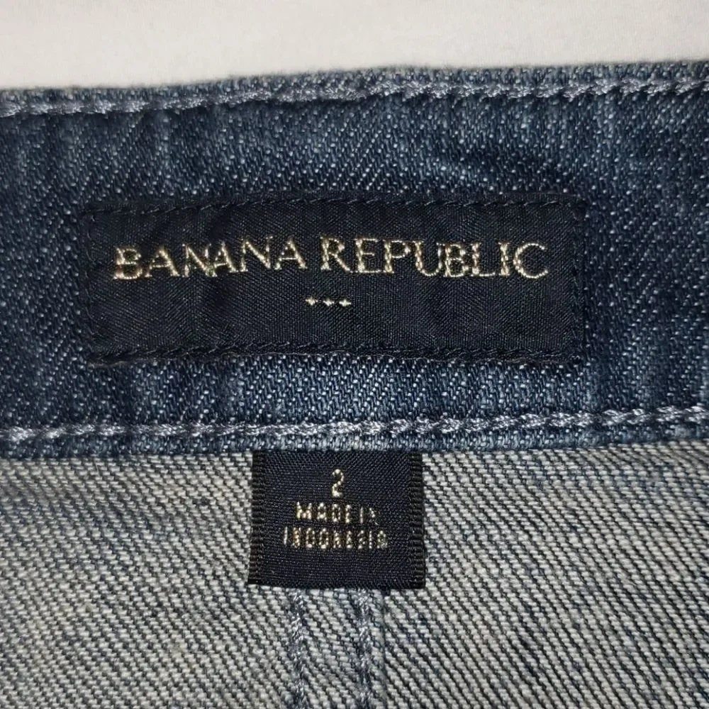 Banana Republic Denim Jean Mini Skirt 4 Pockets 2‎